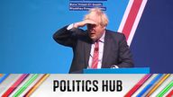 Boris Johnson speaking in Powys