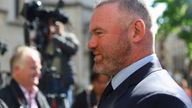 Wayne Rooney, who is expected to give evidence in his wife&#39;s libel battle with Rebekah Vardy today, arrives at the High Court in London