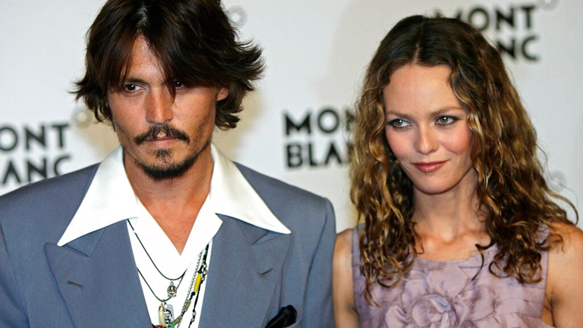 <b>Johnny</b> <b>Depp</b>, left and his then wife, French singer and actress Vanessa Para...