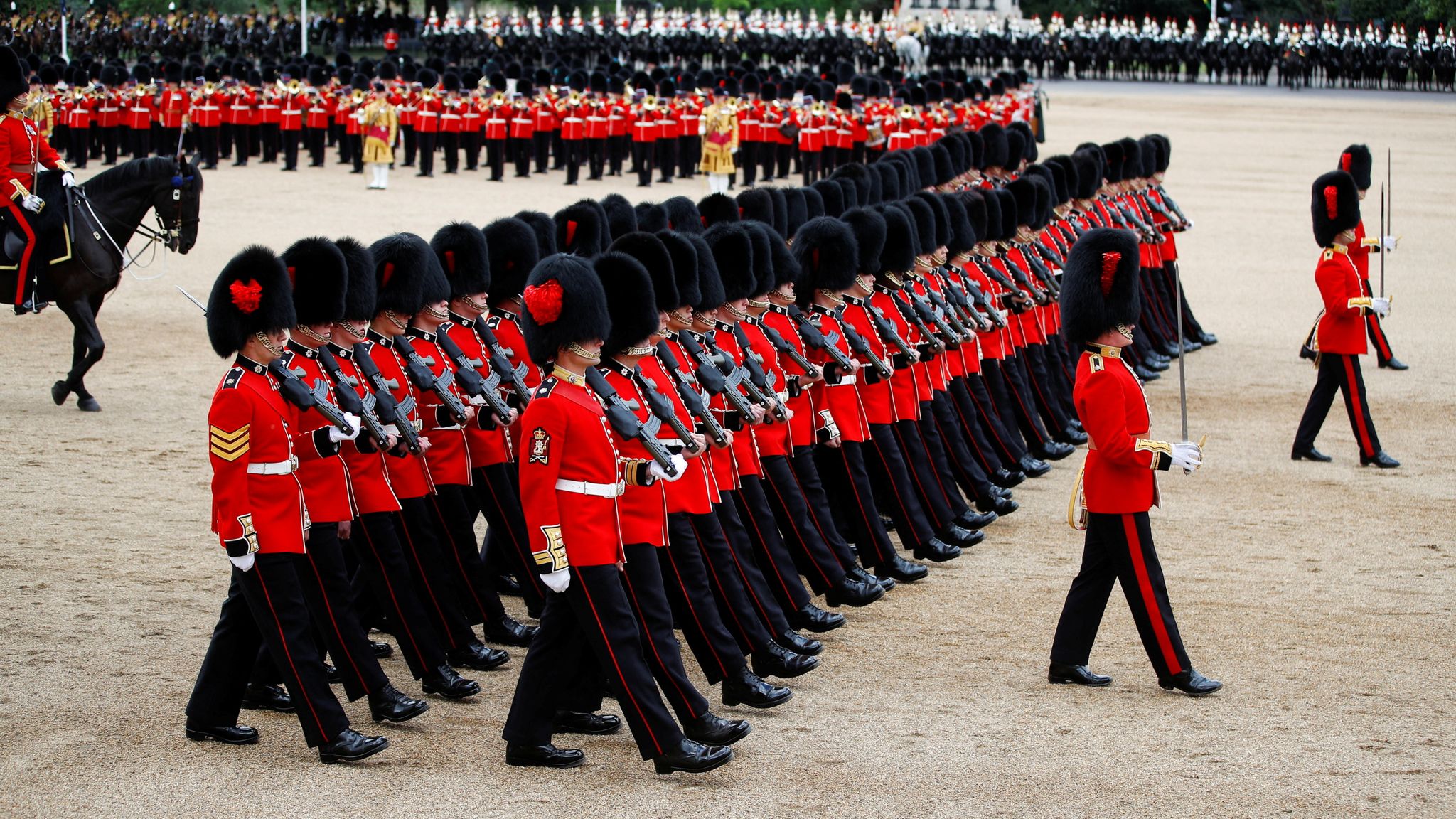 Trooping the Colour rehearsals Prince William takes salute and