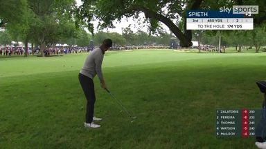 Spieth's brilliant recovery hits the pin!