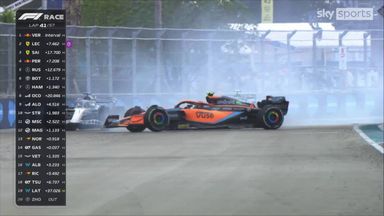 Norris crashes out of Miami GP!