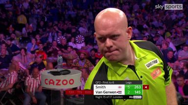 Van Gerwen checks out with 145!