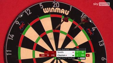 Clayton extends lead with a 110 checkout