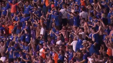 Rangers fans go wild after Aribo's goal!