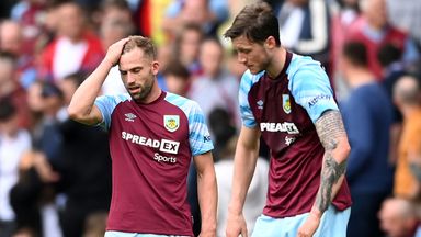 Burnley relegated after six-year stay in Premier League