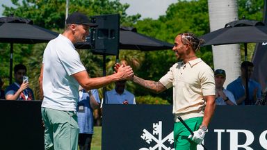Hamilton and Brady play golf in Miami!