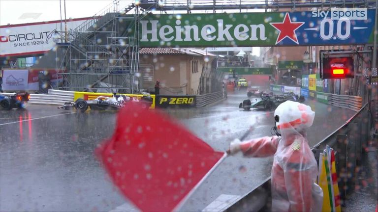 Red flag! Race delayed by heavy rain in Monte Carlo Video | Watch TV Show | Sky Sports