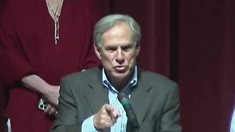 &#39;I was misled,&#39; says Texas Governor Greg Abbott, in response to a question from the press about being given incorrect information by the police.