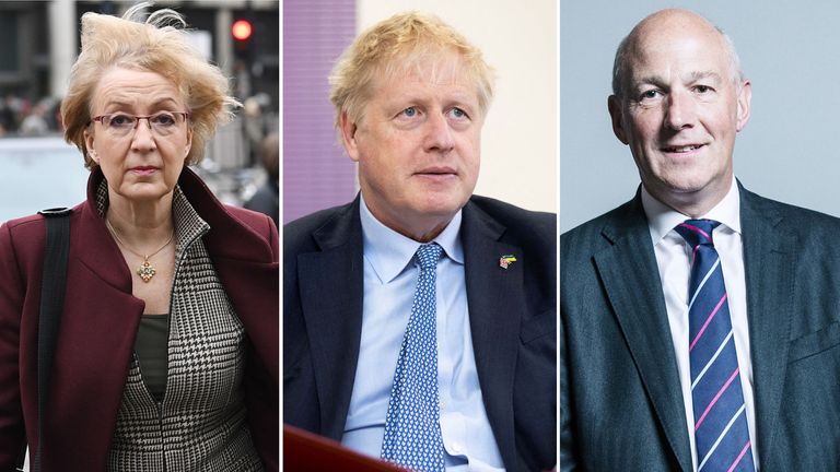 Andrea Leadsom, Boris Johnson and  John Stevenson 