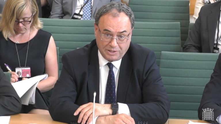 Governor of Bank of England Andrew Bailey