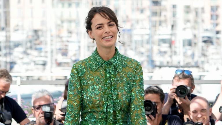 Berenice Bejo poses for photographers at the photo call for the film "final cut"  at the 75th international film festival, Cannes, south of France, Wednesday May 18, 2022. (Photo by Joel C Ryan/Invision/AP)