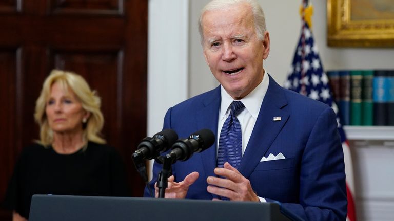 President Biden delivered an emotional call for new restrictions on firearms after a gunman opened fire at a Texas elementary school.