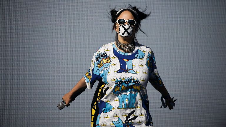 American singer Billie Eilish performs on the Other Stage during Glastonbury Festival in Somerset, Britain June 30, 2019. REUTERS/Henry Nicholls
