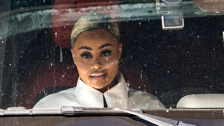 Blac Chyna is driven away from court after losing her case against the Kardashians Pic: AP