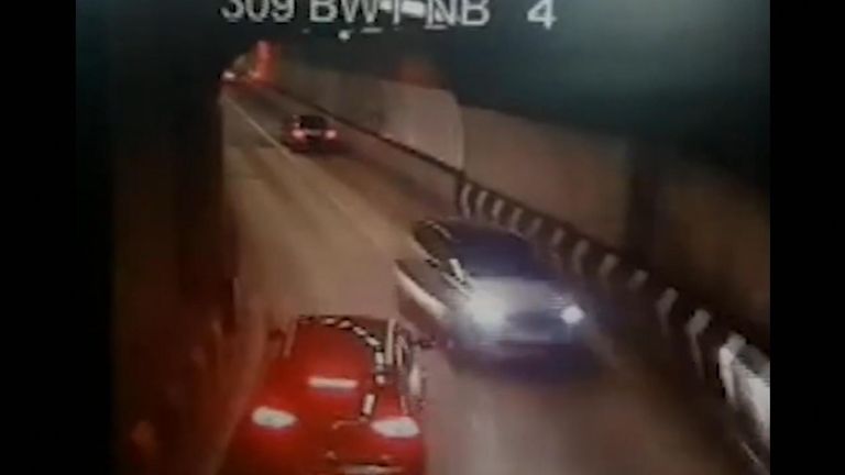 An 18-year-old has been jailed for four years after causing a head-on crash while driving a stolen car the wrong way through a tunnel in London, police said.

