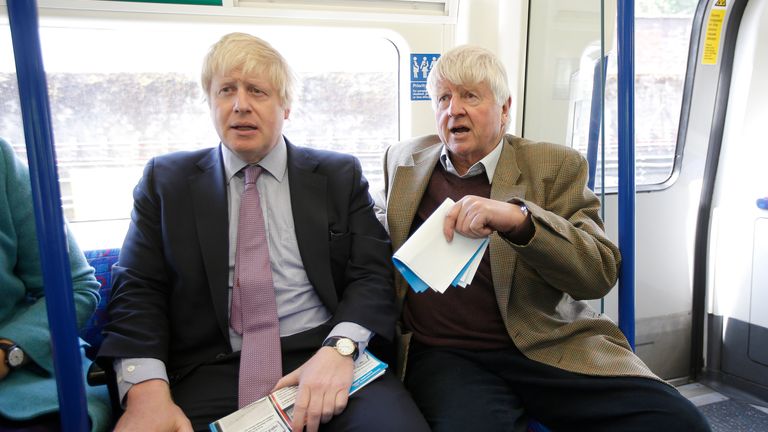 Boris Johnson and his father Stanley