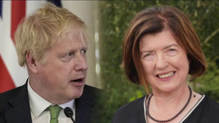Boris Johnson and Sue Gray.