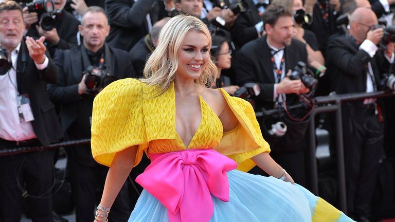 17 May 2022, France, Cannes: The singer Tallia Storm attends the screening of "Final Cut" (original title: "Coupez!") and the Opening Ceremony Red Carpet during the 75th Annual Cannes Film Festival at Palais des Festivals. Photo by: Stefanie Rex/picture-alliance/dpa/AP Images