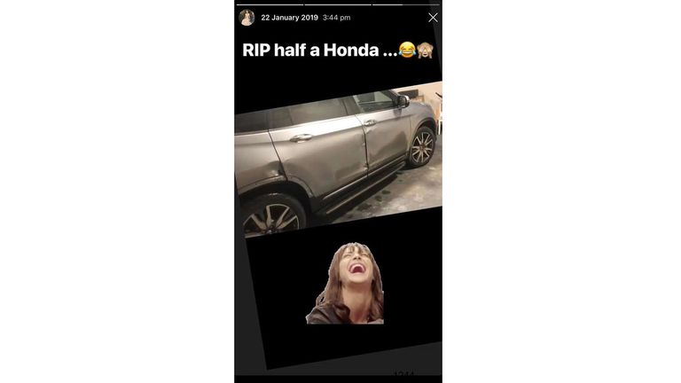 Undated handout screengrab of the "Car Crash Post" that was posted to Coleen Rooney&#39;s instagram accountg that was shown at the Royal Courts Of Justice, London, during the high-profile libel battle between Rebekah Vardy and Coleen Rooney continues. Issue date: Tuesday May 17, 2022.