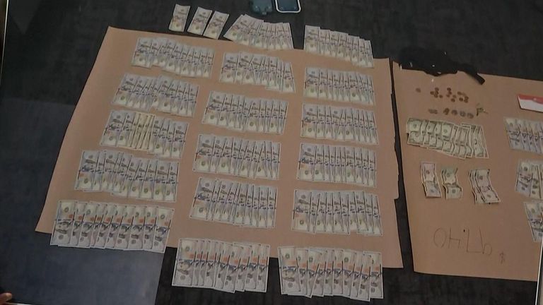 Thousands of dollars in cash were recovered