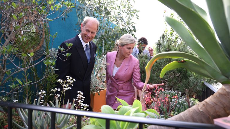 The Earl and Countess of Wessex during a visit by members of the royal family to the RHS Chelsea Flower Show 2022, at the Royal Hospital Chelsea, in London. Picture date: Monday May 23, 2022.