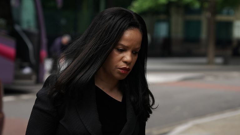 MP Claudia Webbe arrives at Southwark Crown Court, south London, where she is appealing against her conviction on one count of harassment. Picture date: Thursday May 26, 2022.
