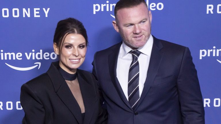 Wayne and Coleen Rooney arrive for the world premiere of Amazon Prime Video&#39;s Rooney at Home, 2 Tony Wilson Place, Manchester. Picture date: Wednesday February 9, 2022.


