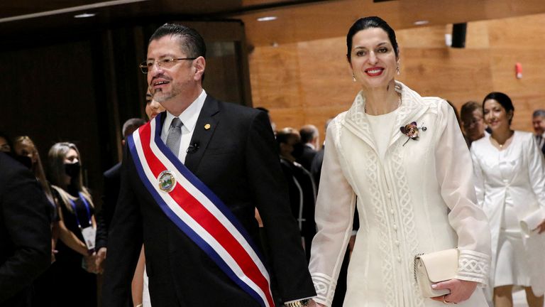 Economist Rodrigo Chaves was sworn in as Costa Rica&#39;s new president amid a crippling ransomware attack. Pic: Reuters