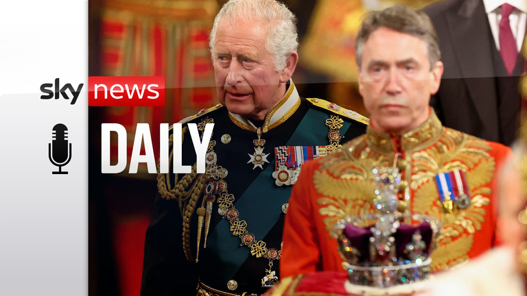 Britain&#39;s Prince Charles proceeds behind the Imperial State Crown through the Royal Gallery for the State Opening of Parliament at the Palace of Westminster in London, Britain, May 10, 2022. REUTERS/Hannah McKay/Pool
