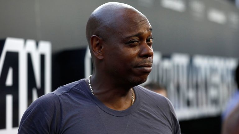 Comedian Dave Chappelle poses at the premiere for "BlacKkKlansman" in Beverly Hills, California, U.S., August 8, 2018.