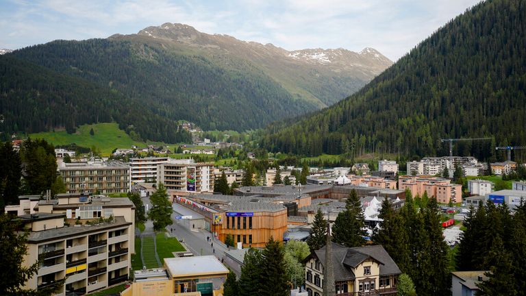 The summit in the Swiss town is back after a lay-off due to the pandemic. Pic: AP