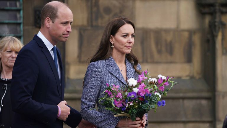The Duke and Duchess of Cambridge leaving after attending the official opening of the Glade of Light Memorial, commemorating the victims of the 22nd May 2017 terrorist attack at Manchester Arena. Picture date: Tuesday May 10, 2022.
