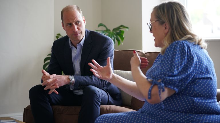 The Duke of Cambridge during James's new central London visit & # 39;  The place to learn more about the charity's work to save the lives of men going through a suicide crisis.  Date taken: Tuesday, May 3, 2022.