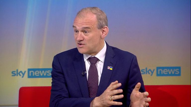 The leader of the Liberal Democrats, Sir Ed Davey