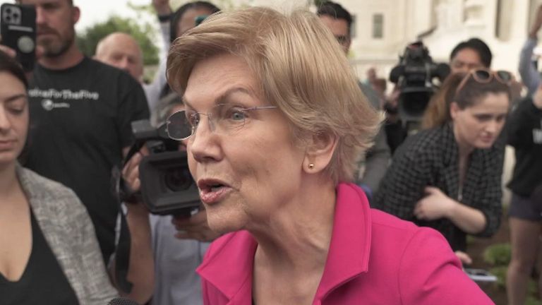 Elizabeth Warren, a Democrat senator, was visibly angry as she shared her feelings over a leaked Supreme Court draft opinion which would end the federal legalisation of abortion in the United States.