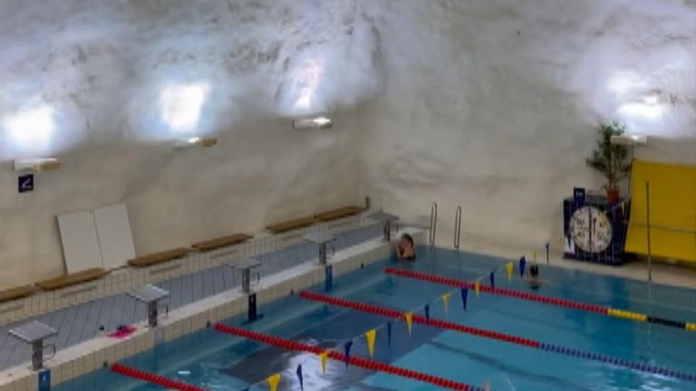 Sky&#39;s Adam Parsons reports from 15m underneath the capital of Finland.