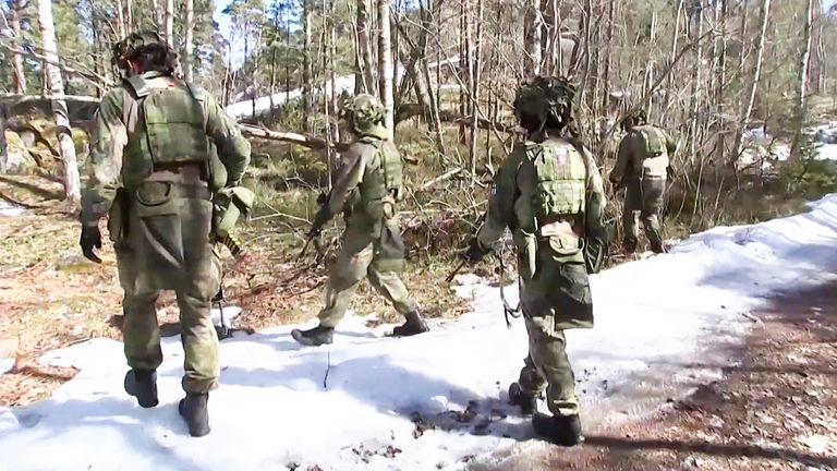 Troops exercising in Finland