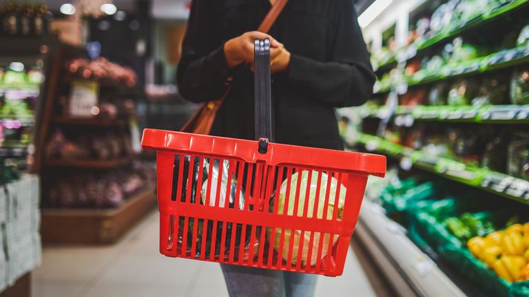 Cropped shot of a woman shopping in a grocery store

