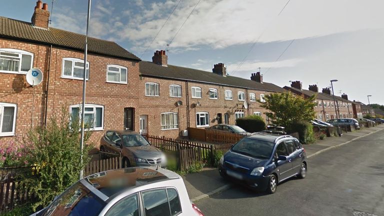 The people were discovered at a property on George Street in Sleaford. Pic: Google