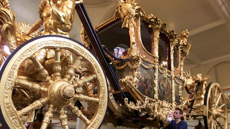 Sunday's Platinum Jubilee Pageant will be led by the Gold State Coach - used for the Queen's coronation in 1953