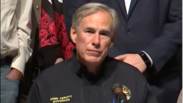 Texas governor Greg Abbott holds a press conference about the shooting at Robb Elementary school in Uvalde, Texas