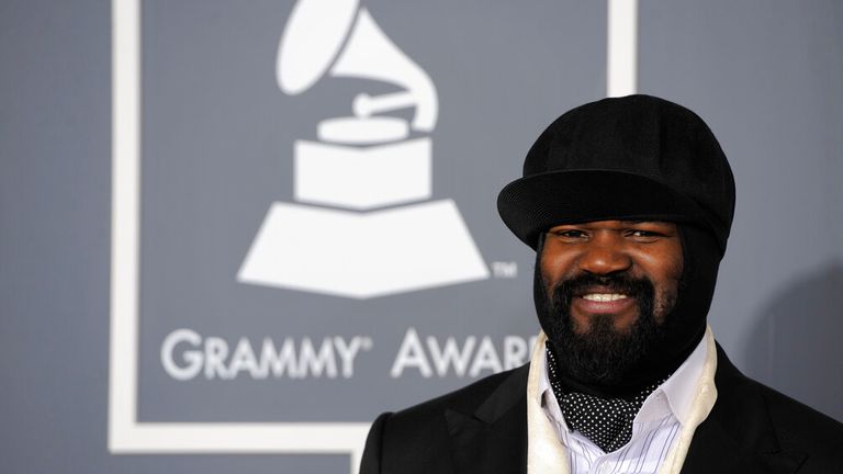 Gregory Porter at the Grammys in Los Angeles. Pic: AP