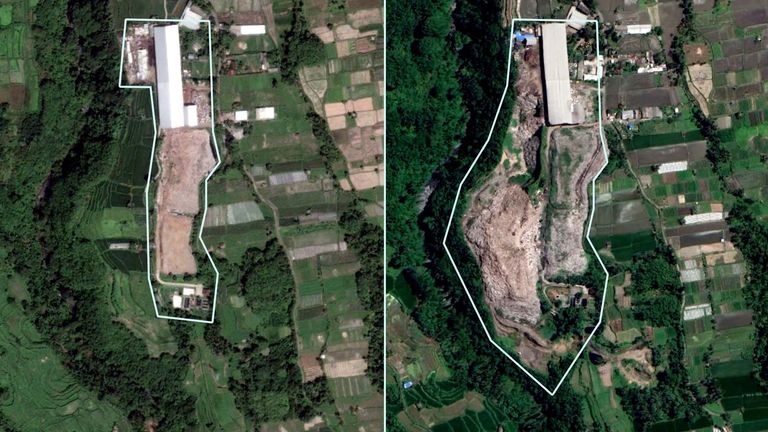 Historical records help users track how sites have changed over time, including this one in Bali, Indonesia, which expanded significantly between 2014 and 2021. Pic: Maxar Technologies/Earthrise Media