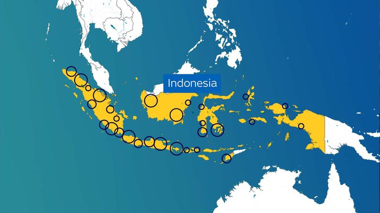 GPW has located hundreds of undocumented and illegal sites all over Indonesia - see here, though many are grouped together