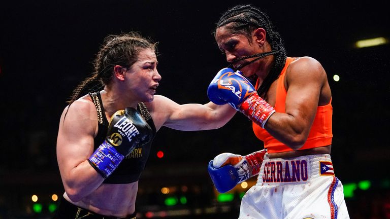 Ireland&#39;s Katie Taylor triumphs over Puerto Rico&#39;s Amanda Serrano in a history-making night at Madison Square Garden in New York