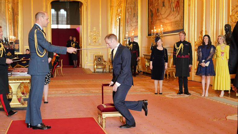 Sir Jason Kenny is made a Knight Bachelor by the Duke of Cambridge at Windsor Castle. Picture date: Tuesday May 17, 2022.