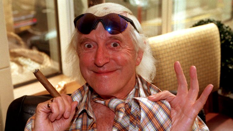 Jimmy Savile pictured in 1998