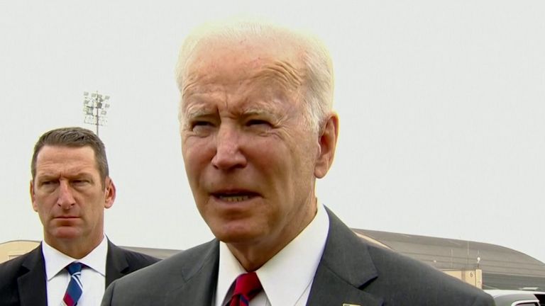 US President Joe Biden says he believes "a woman's right to choose is fundamental"