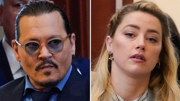 Johnny Depp and Amber Heard.  Photo: AP